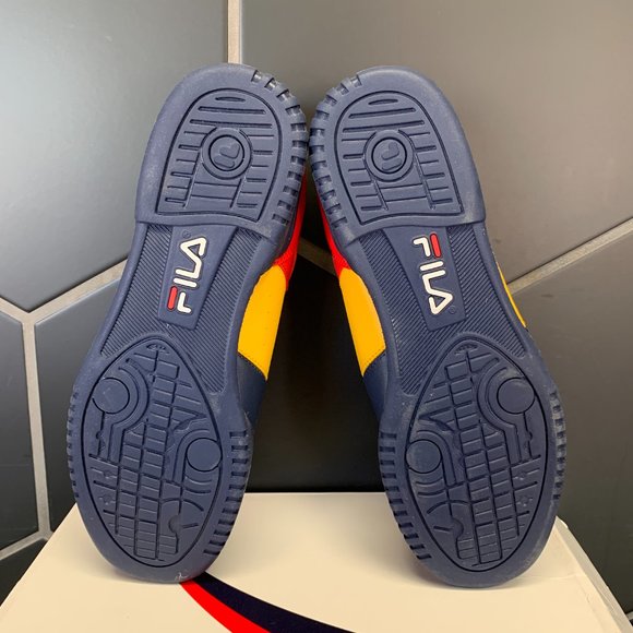 New W/ Box! Mens Fila Original Fitness Retro Sneaker Red Yellow (Multiple Sizes) - Picture 5 of 5